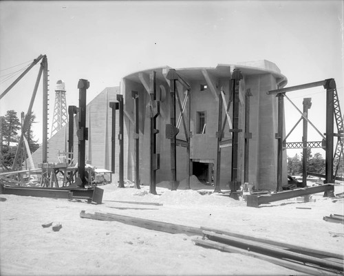 Completed 100-inch telescope foundation pier, Mount Wilson Observatory