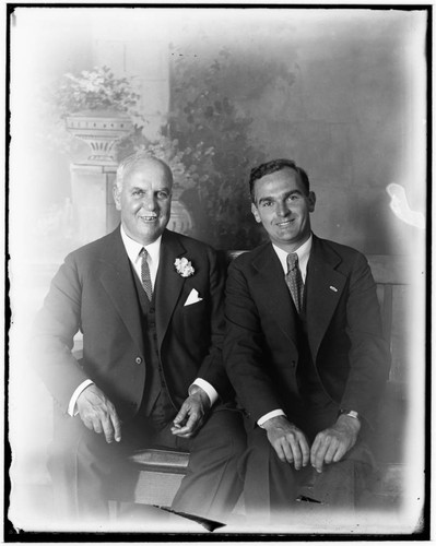 California Governor James Rolph and son — Calisphere