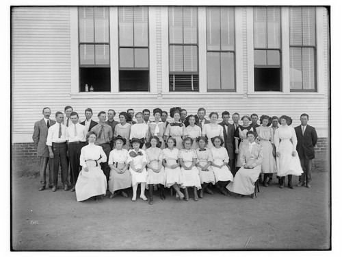 Teenage school group, Merced County