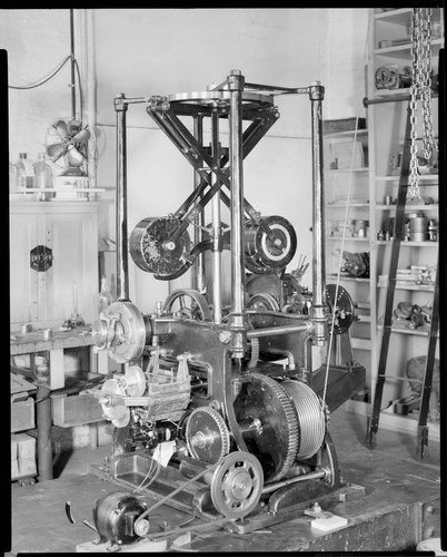 60-inch telescope clock, inside the Observatory's machine shop, Pasadena