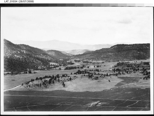 Wide valley with wooded hills at Vermejo Ranch