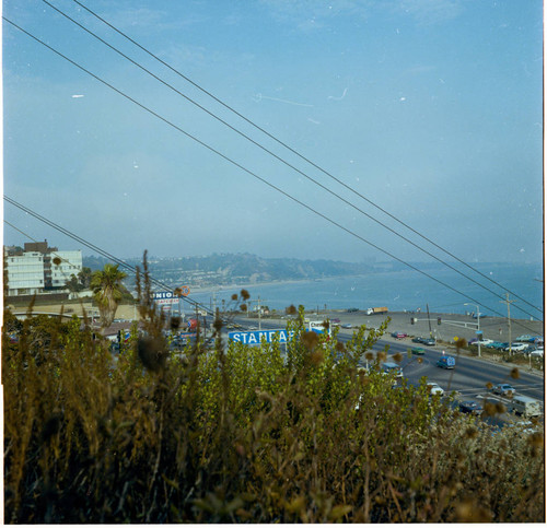 Intersection of Sunset Blvd. and Ocean Avenue, looking south towards Santa Monica