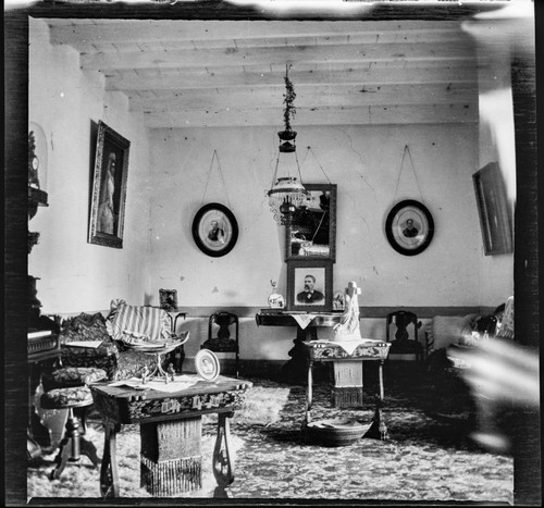 Unidentified house interior with Asian-style furniture