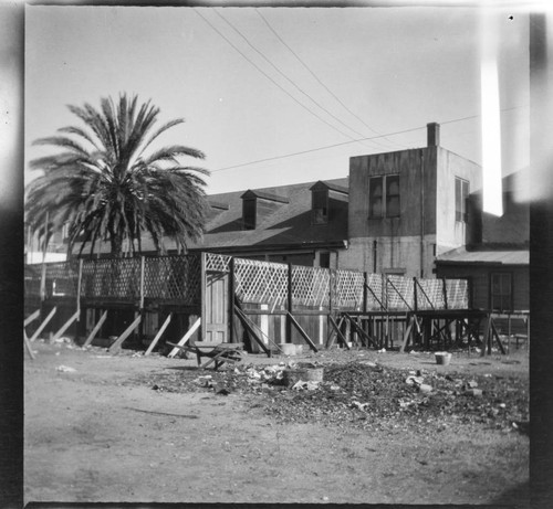 Fenced area behind Plaza Church, Los Angeles