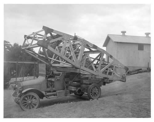 A portion of the steel structure mount for the 50-foot interferometer, Mount Wilson