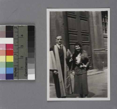 Edwin Powell Hubble and Grace Burke Hubble at the University of Oxford, 1934