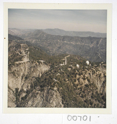 Color aerial view of Mount Wilson Observatory