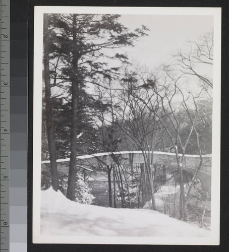 Snow covered bridge