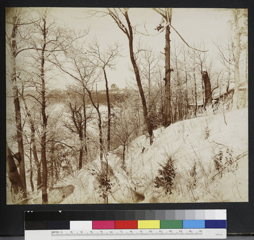 Winter view with Yerkes Observatory in the background