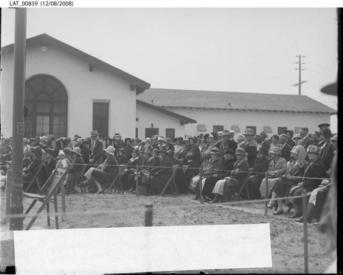 Panoramic view of Salvation Army Camp dedication at Redondo Beach (1 of 2)