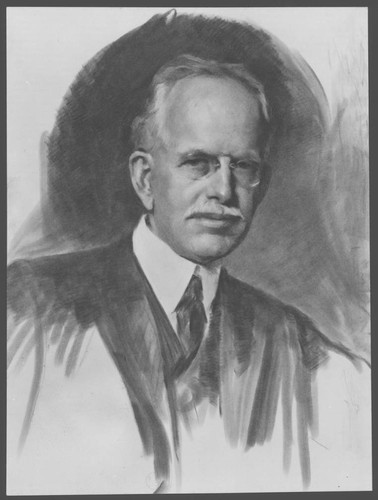 Portrait drawing of George Ellery Hale drawn by S. Seymour Thomas