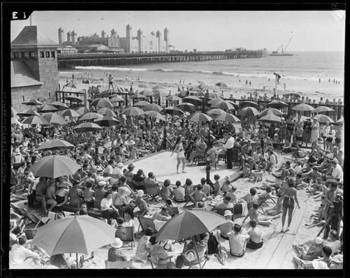 Beauty pageant in front of the Deauville Club in Santa Monica