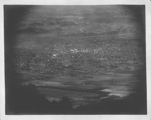 View of Pasadena, California from Mount Wilson