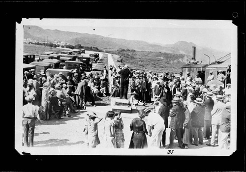 Dedication of Sunset Blvd., Pacific Palisades