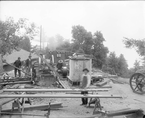 Rebuilding damaged power house on Mount Wilson