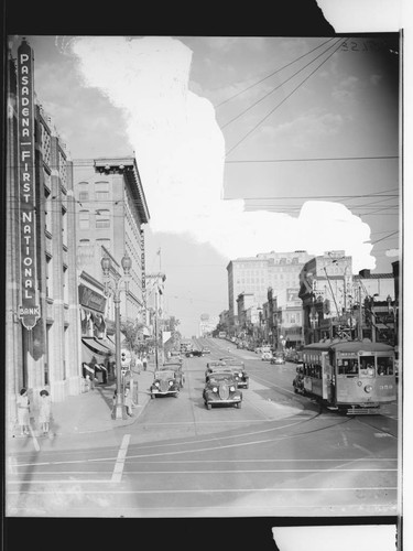 East Colorado looking east, Pasadena. 1938