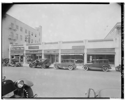 Shops on North Marengo, Pasadena. 1926