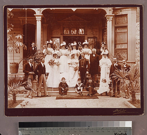 Shorb-White wedding, Shorb house, San Marino Ranch, 1894