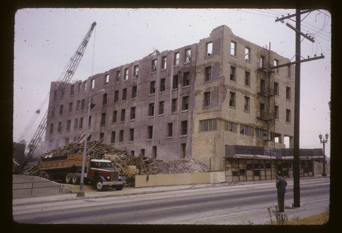 Old brick apartment going down