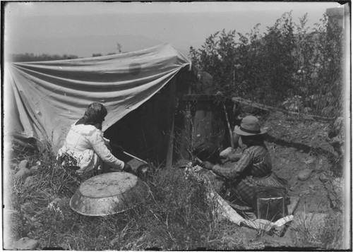 Washoe summer camp scene near Sparks, Nevada