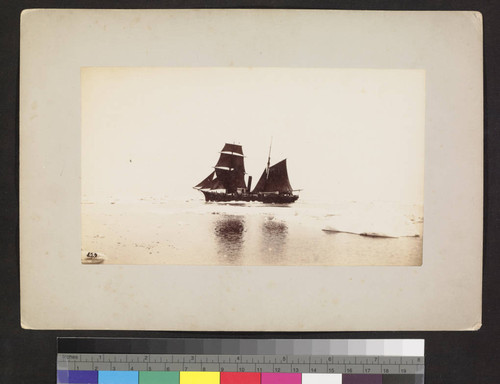 Unidentified ship in sea ice