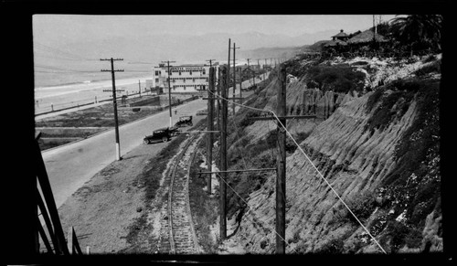 Santa Monica Bath House and coast road