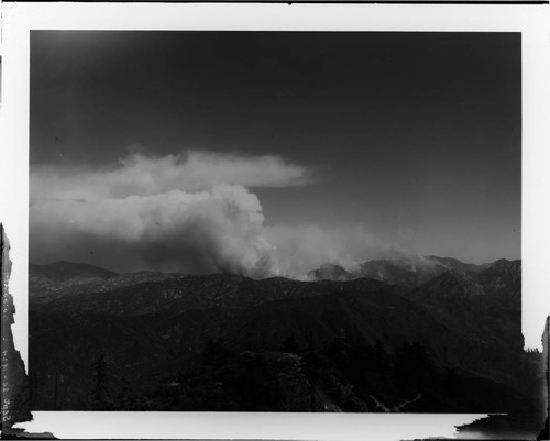 Forest fire in the west fork of the San Gabriel River