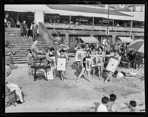 Human card game at Gables Beach Club, Santa Monica