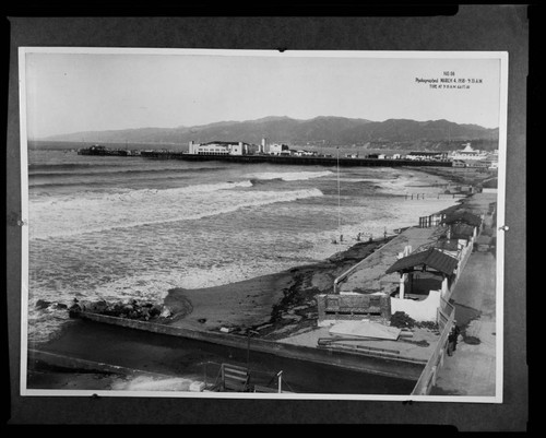 Santa Monica beach, coastline and pier