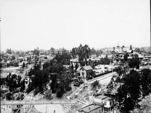 West from Court House, North Broadway and Hill Street