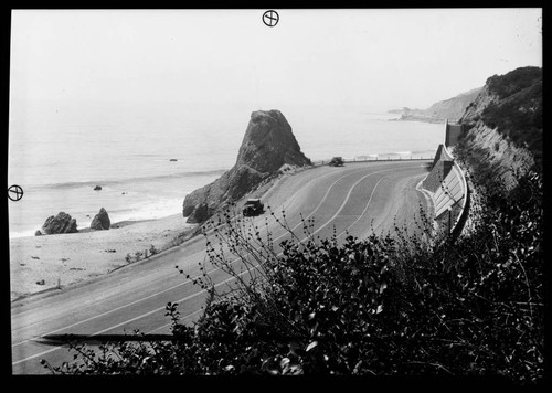 Castle Rock and highway, Santa Monica