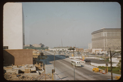 Civic Center along North Hill Street, Los Angeles