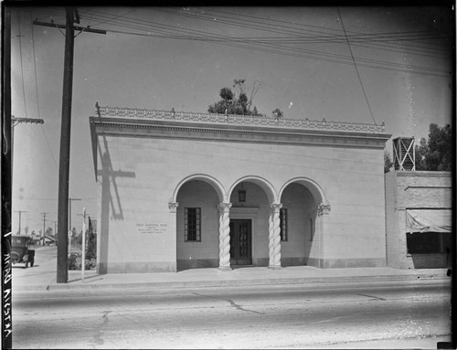 Front view of First National Bank, Artesia, California