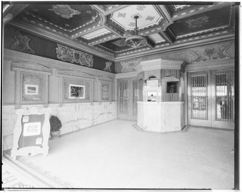 Strand Theatre interior view, 340 East Colorado, Pasadena. 1924