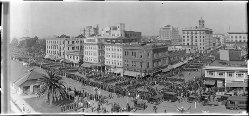 Armistice Day parade, sailors and marines, Long Beach. November 11, 1922