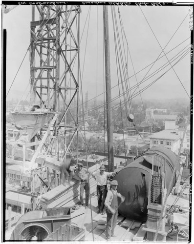 Pasadena Athletic Club under construction, 425 East Green, Pasadena. 1926