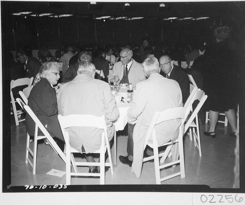 Banquet guests at the 60-inch telescope dedication, Palomar Observatory