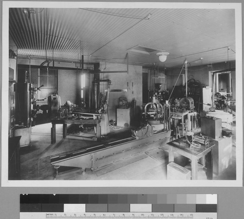 Interior of the west room in Mount Wilson Observatory's physical laboratory in Pasadena