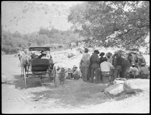 Gambling after the shearing. Yokuts. Tule River Reservation