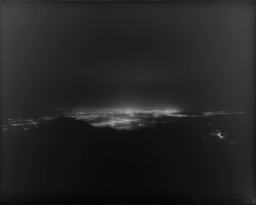 Night view of Pasadena, as seen from Mount Wilson