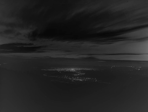 Night view of Pasadena, California from Mount Wilson