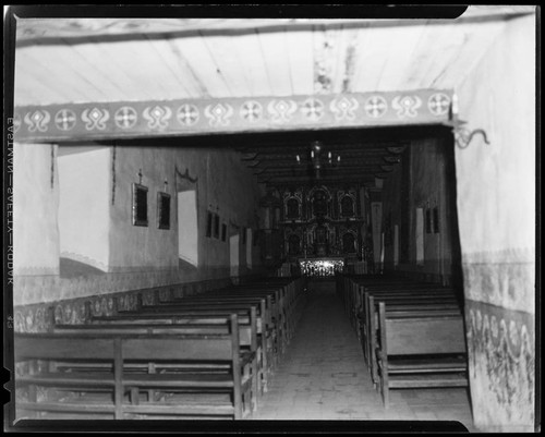 Interior of church, Mission San Juan Capistrano