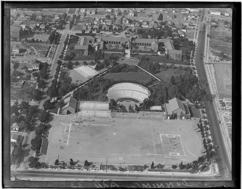 Aerial view of Santa Monica High School