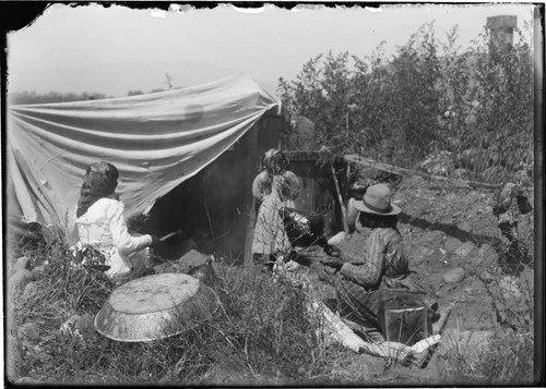 Washoe summer camp scene near Sparks, Nevada