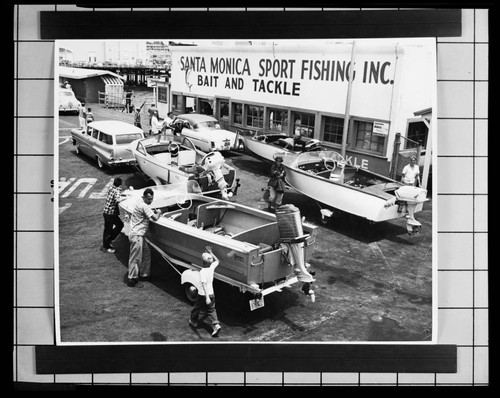 Sport fishing bait and tackle stand, Santa Monica