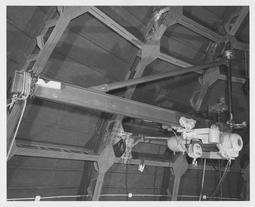 5-ton hoist installed in the 60-inch telescope dome, Mount Wilson Observatory