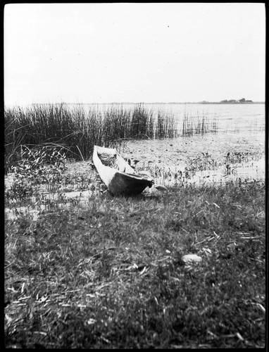 Dugout canoe. Modoc Indians