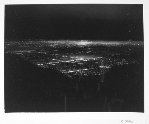 Night view of Pasadena, as seen from Mount Wilson