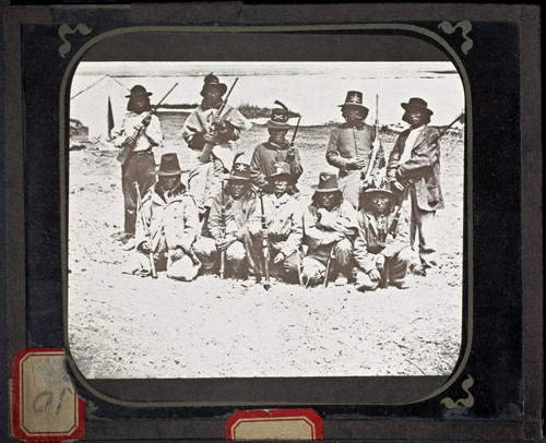 Group of Warm Spring Apache Indian scouts for the U.S. Army, at Tule Lake