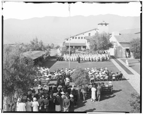 Sacred Heart Academy graduation, Flintridge. 1936